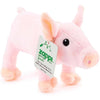 Zappi Co 100% Recycled Plush Piglet Toy (14cm Length) Stuffed Soft Cuddly Eco Friendly animals Collection For New Born Child First kid pig