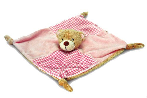 Keel Toys Pink Teddy Bear Comfort Blanket 28cm