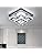 CXGLEAMING 11.8" Modern Crystal Chandelier LED Flush Mount Ceiling Light Fixture 4 Petals/Raindrop Ball Square Chandeliers for Bedroom Living Room Hallway (Cool White)