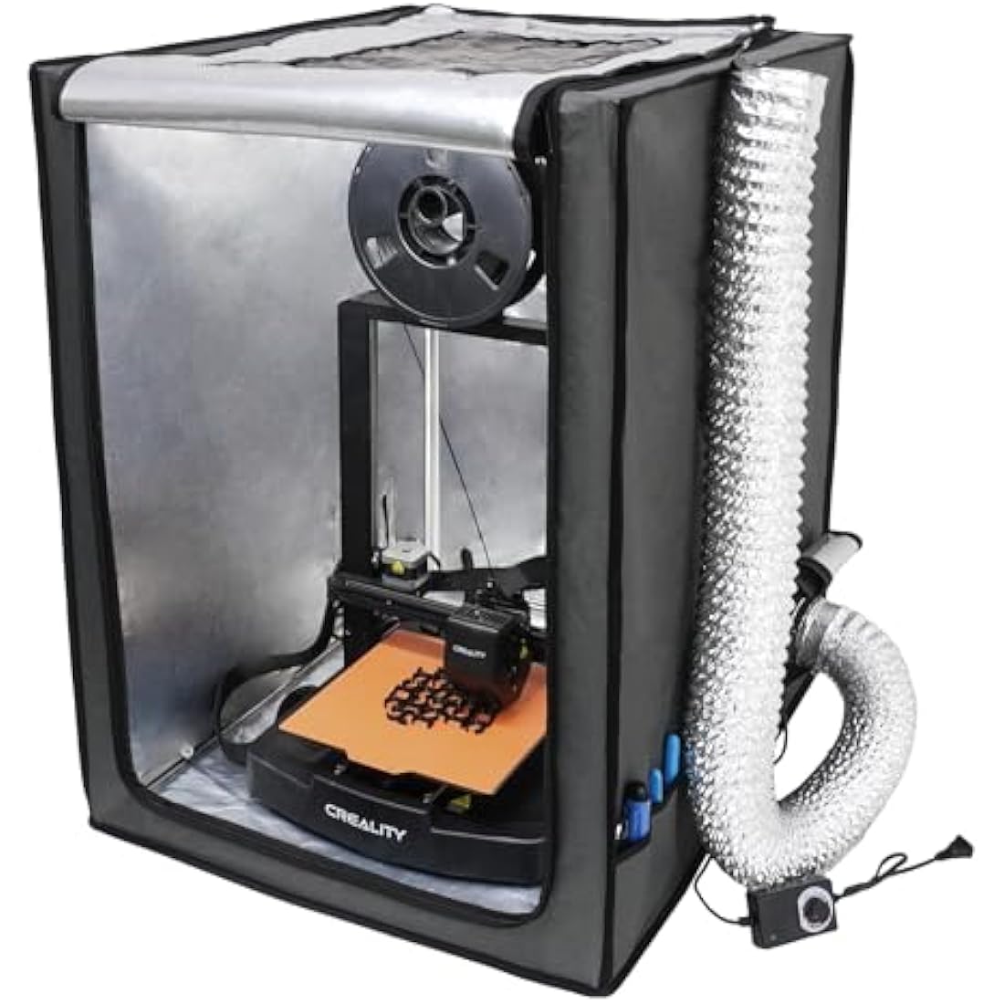 Resin 3D Printer Enclosure with Ventilation Filter, 12V Fan 5000RPM with Speed Control Fume Extraction, Dustproof Tent Constant Temperature Protective Cover for Ender 3 Pro/V2/Ender3 S1/ Neo