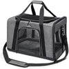 Wakytu Pet Carrier Bag for Small Medium Cats and Dogs, Foldable Cat Travel Carrier Bag, Soft-Sided Dog Carrier with Adequate Ventilation, 3 Entrance, Locking Safety Zippers