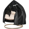 Ezilif Double Egg Chair Cover, 420D Oxford Egg Chair Covers Waterproof Heavy Duty, Garden Hanging Egg Chair Cover with Zipper & Drawstring, UV-Anti & Windproof Cover for Swing Chair, 230x200cm