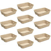 Navaris Disposable Cat Litter Trays (Pack of 10) - Cardboard Liner Tray for Cats Made of 100% Paper - Use Alone or As Box Liners - 40.5cm x 30cm