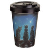 Lisa Parker Wish Upon a Star Cat Reusable Screw Top Bamboo Composite Travel Mug
