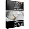 Marrutt 265gsm Pro Photo Satin/Oyster Inkjet Paper: A4-100 Sheets