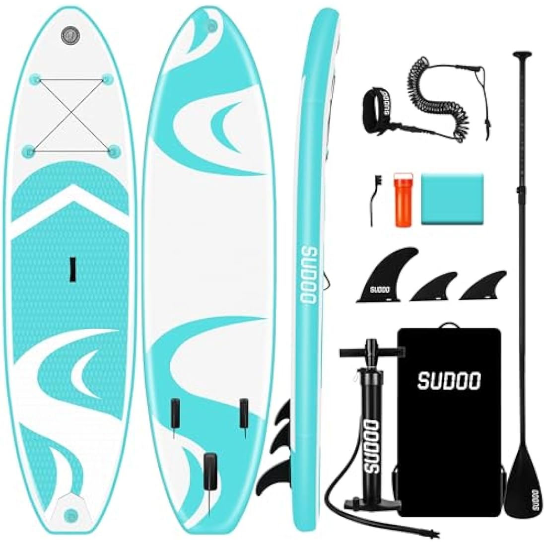 NO. 32 Inflatable Stand Up Paddle Board 10'x30"x6" Ultra-Light Inflatable Board | SUP Board Set Included Inflatable Paddle Board/Adj Paddle/Pump/Backpack/3 Fins/Leash/Non-Slip Deckpad/Repair Kit