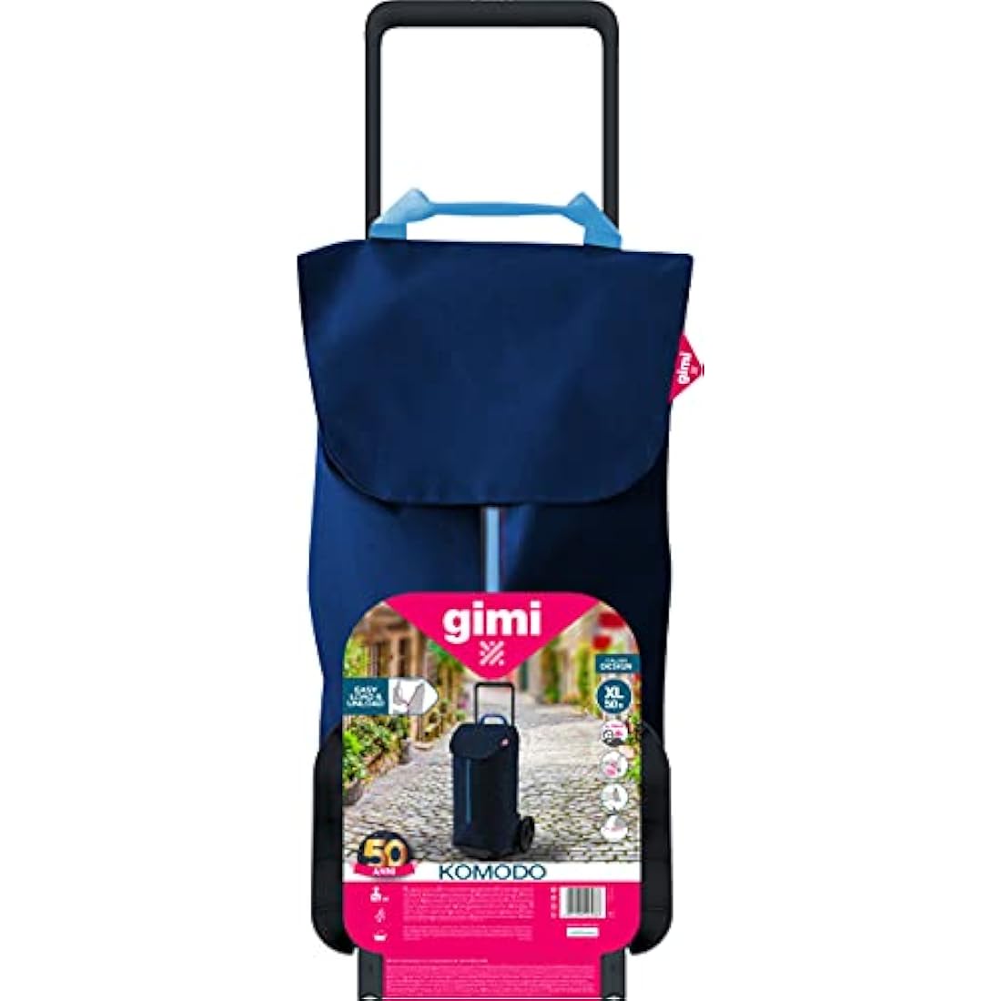 GIMI Weight Trolley, Steel and Polyester, Blue, 50 litres