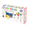 Crazy Forts - Multi Colour - Building Kit for Kids 8-12 - Indoor Creative Fort Building STEM Toys - Durable and Portable Kit for Team Building Skills and Creative Thinking – 1 Box, 69 Pcs