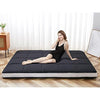 SUNYRISY Futon Mattress Japanese Floor Mattress, Thicken Foldable Bed Mattress, Roll Up Mattress Topper Sleeping Pad Tatami Mat, Floor Lounger Guest Bed for Camping Couch Car, Black, Single