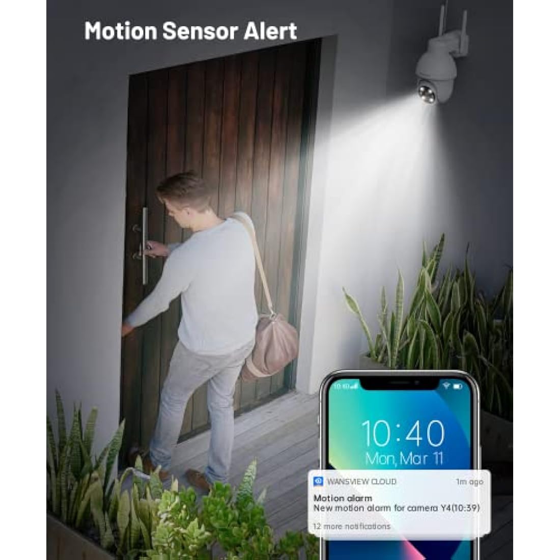 GALAYOU 2K Security Camera Outdoor, 360° CCTV Camera, Home Security WiFi Camera with Color Night Vision, Pan-Tilt View, App Notification, 2-Way Audio Y4 (2-Pack)