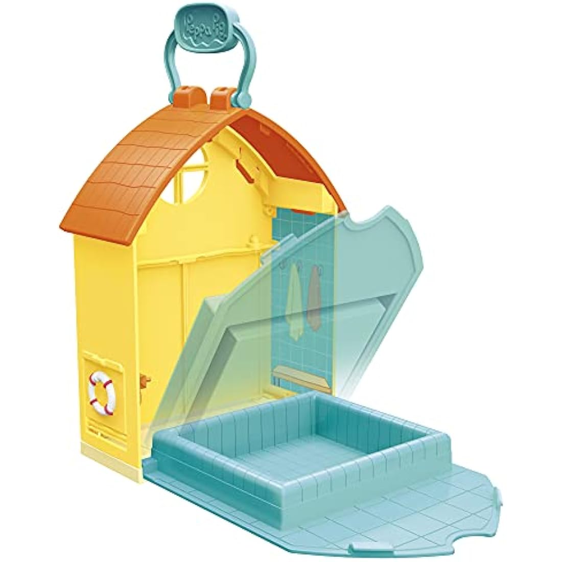 Peppa Pig Peppa’s Adventures Peppa’s Swimming Pool Fun Playset Preschool Toy, Includes 1 Figure and 4 Accessories, F2194