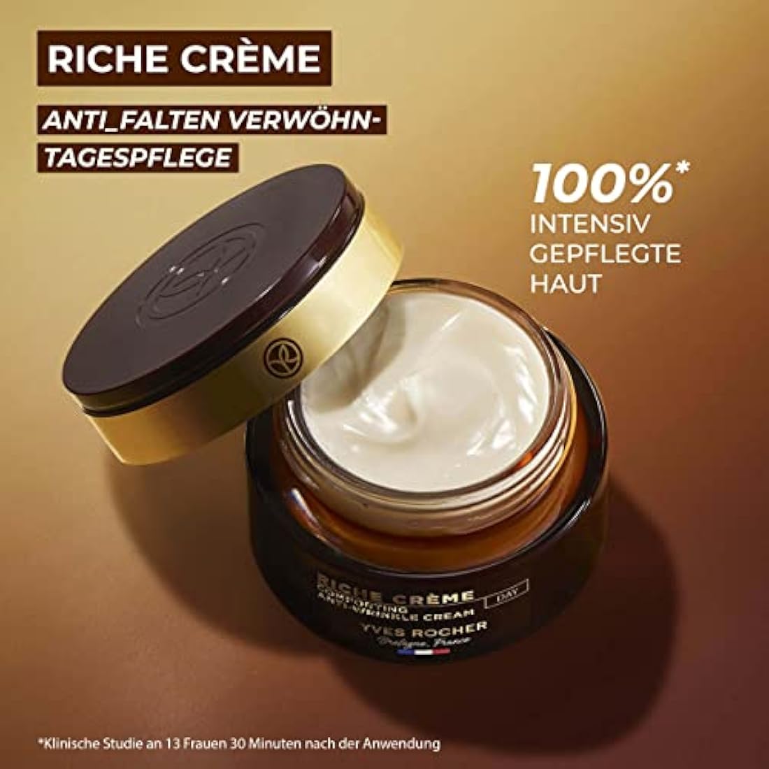Yves Rocher RICHE CRÈME Anti-Wrinkle Day Care Regenerating Anti-Ageing Cream with Oil of 1000 Roses for Intensive Cell Regeneration - 50 ml