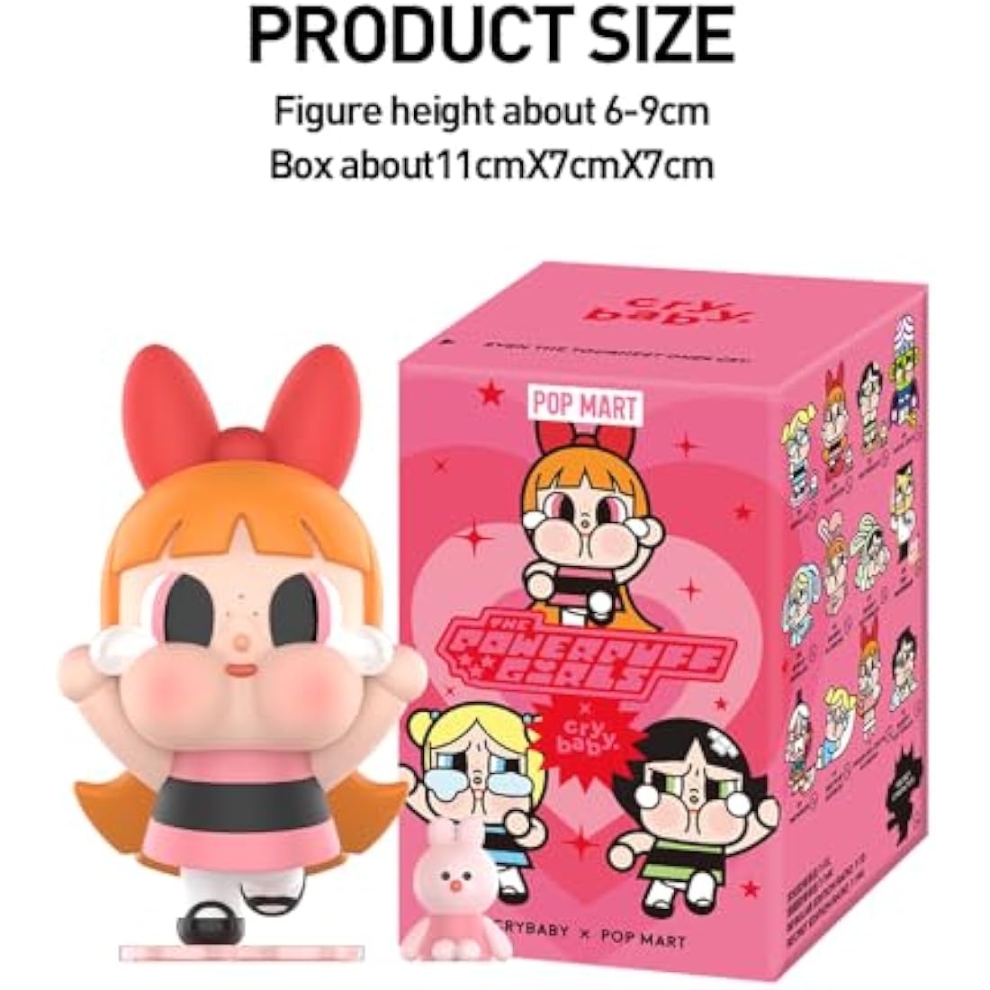 POP MART CRYBABY x Powerpuff Girls Series Whole Set（12Boxes） 2.5 inches Articulated Character Premium Design gifts for women Fan-Favorite Collectible Toy Art Toy Action Figure