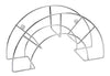 SAUVIC 03303 18/8 Large Stainless Steel Wall Hose Stand - Silver