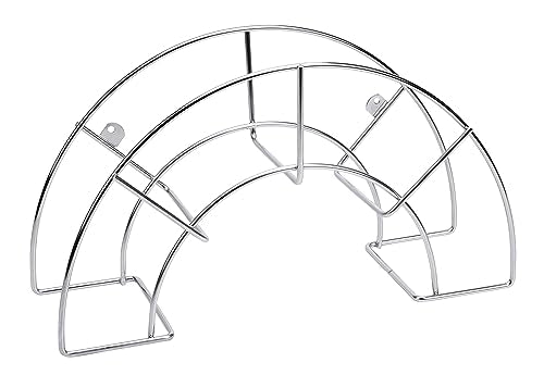 SAUVIC 03303 18/8 Large Stainless Steel Wall Hose Stand - Silver