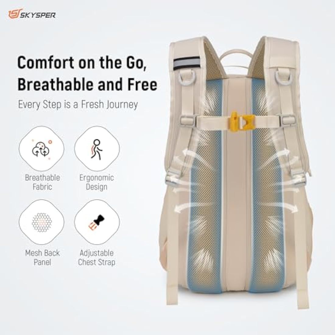 SKYSPER 25L Rucksack Hiking Backpack - Lightweight Travel Daypack for Women Men