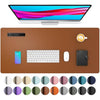Leather Desk Pad Protector,Mouse Pad,Office Mat,Non-Slip PU Blotter,Laptop Pad,Waterproof Writing for Office and Home (80cm x 40cm, Brown)