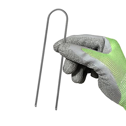 GardenMate Pack of 500 x 6''/150mm galvanised 2.9mm thick steel U shaped Garden Securing Pegs
