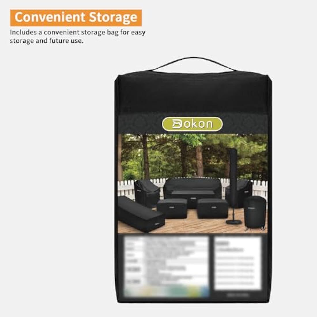 Dokon 4 Seater Garden Swing Covers Waterproof Heavy Duty Oxford Fabric Outdoor Swinging Chair Cover Windproof Anti-UV Patio Garden Hammock Cover with Zips (250x150x160cm) - Black