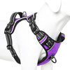 HEELE Dog Harness, No Pull Dog Harness Small, Release on Neck, Reflective Adjustable Dog Harness with Front Back 2 Leash Attachments and Soft Padded Control Handle for Dogs Walking Training, Purple, S
