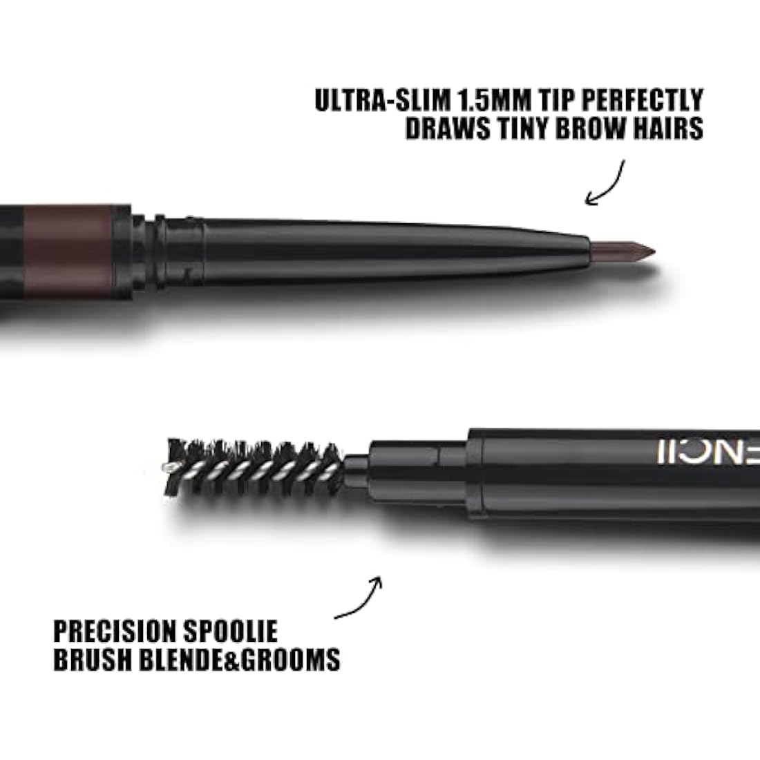 Natural Look Eyebrow Pencil - Easy To Use, Long-Lasting, Waterproof & Precise, Vegan & Cruelty-Free Brown