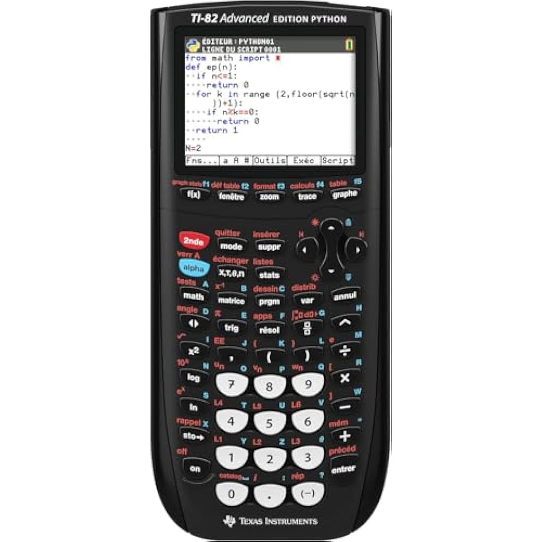 CALCUSO Basic Set Dark Gray with Graphing Calculator TI-82 Advanced Python Edition