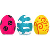 Dog Squeaky Toy, 3 PCS Latex Bouncy Egg Balls with Squeaker for Puppy Small Pet Dogs, Soft Rubber Sound Toys for Interactive Fetch Play (3 Pack - B)
