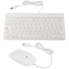 Richer-R Wired Keyboard and Mouse Set,Portable and Lightweight Ultra-Thin USB Wired Keyboard Optical Mouse Mice Set Combo for PC Laptop(White)