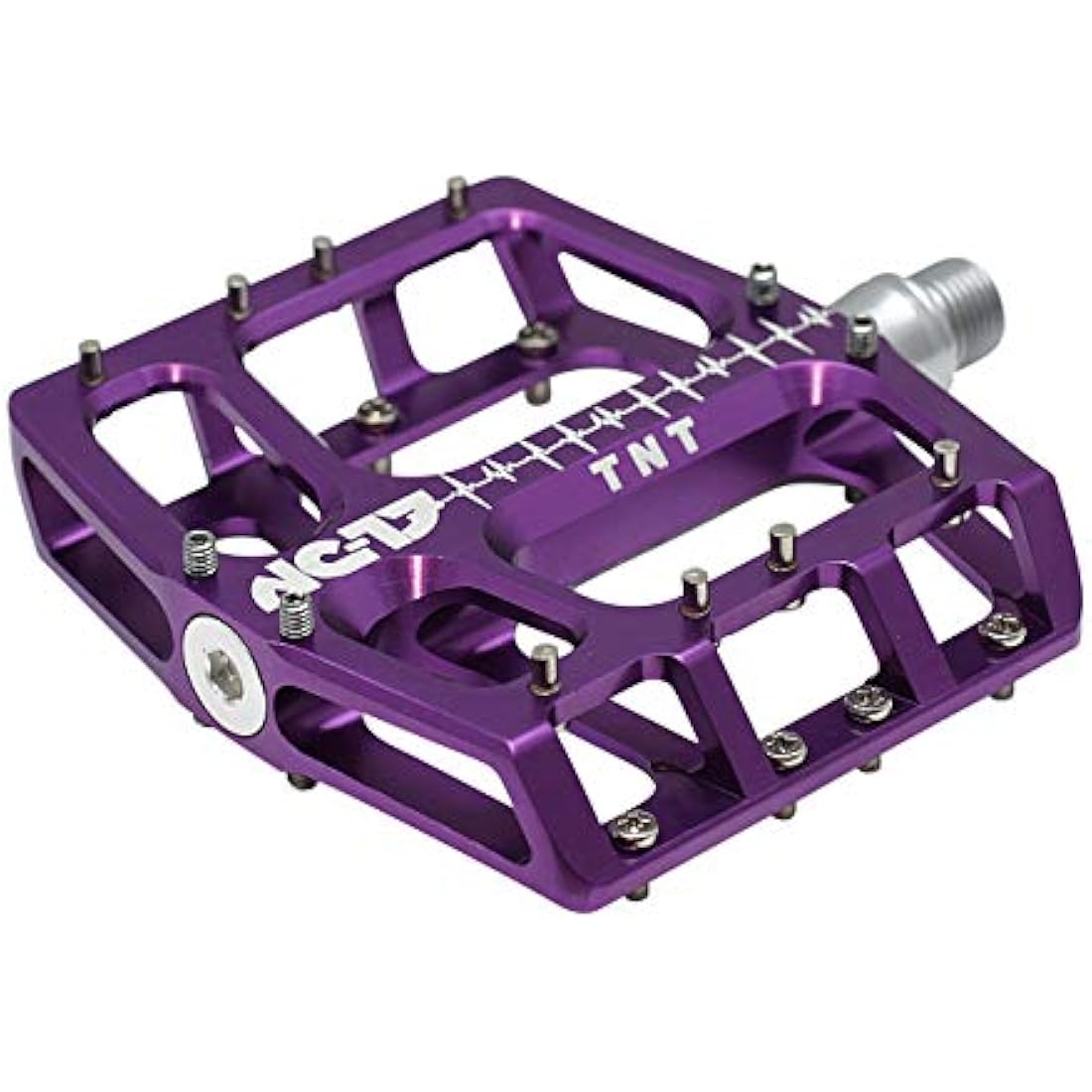 NC-17 Sudpin IV XL TNT Aluminium Platform Pedals/Mountain Bike Pedal/BMX Pedal/Flat Height 17.7 mm/Fail Safe System/Precision Bearing + Cr-Mo Axle/Includes Spare Pins
