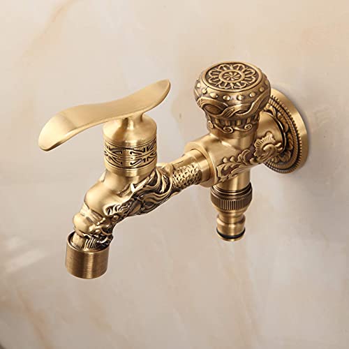 TOLIWEL TWL004CS Outdoor Decorative Dragon Garden Tap Design Outdoor Decorative Antique Cold Wall Tap