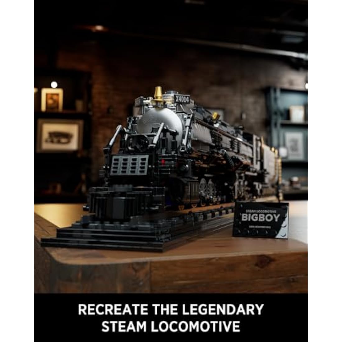 Nifeliz Train The Big Boy Locomotive, Steam Locomotive Building Block Set for Adults, Legendary Steam Train Display Kit for Gift Giving (1818 Pieces)