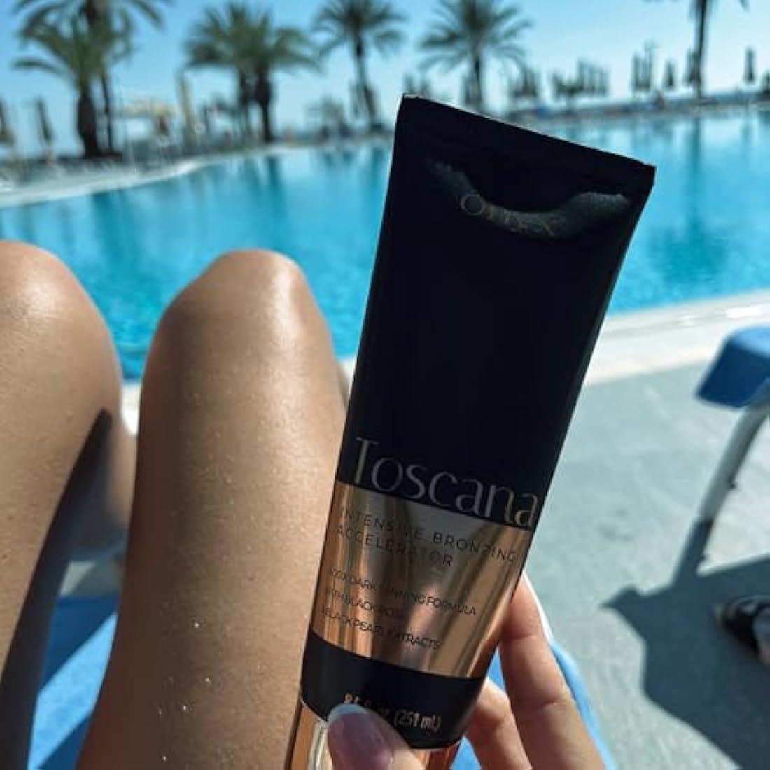 Onyx Toscana Sunbed Cream | Double Bronzer & Tanning Accelerator for Deep Dark Tan | Indoor & Outdoor Use | Hydrating Lotion for Smooth Skin & Long-Lasting Results | Streak-Free & Fast-Absorbing
