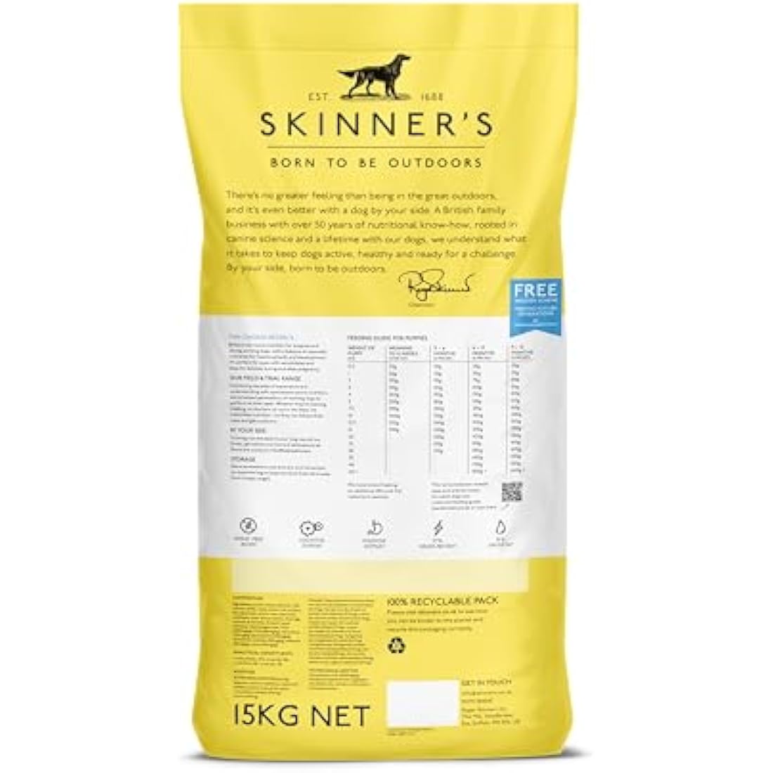 Skinner’s Field & Trial Puppy – Complete Dry Food, Sensitive, Supports Gut Health, Key Nutrients, 15kg