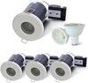 4XSweier White LED Fire Rated Downlights, Waterproof IP65 Spotlight, 5W 6000K Cool White LED Recessed Ceiling Lights, 90 Minute Fire Rated 230V Die-Cast Aluminium Spotlight, Cut-Out 75mm
