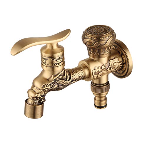 TOLIWEL TWL004CS Outdoor Decorative Dragon Garden Tap Design Outdoor Decorative Antique Cold Wall Tap