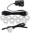 Pack of 10 x 30mm White LED Deck Lights IP44