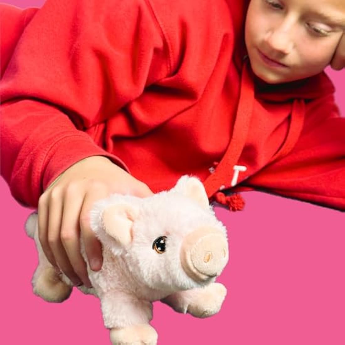 Deluxe Paws Plush Cuddly Soft Eco Toys 100% Recycled (Pig)
