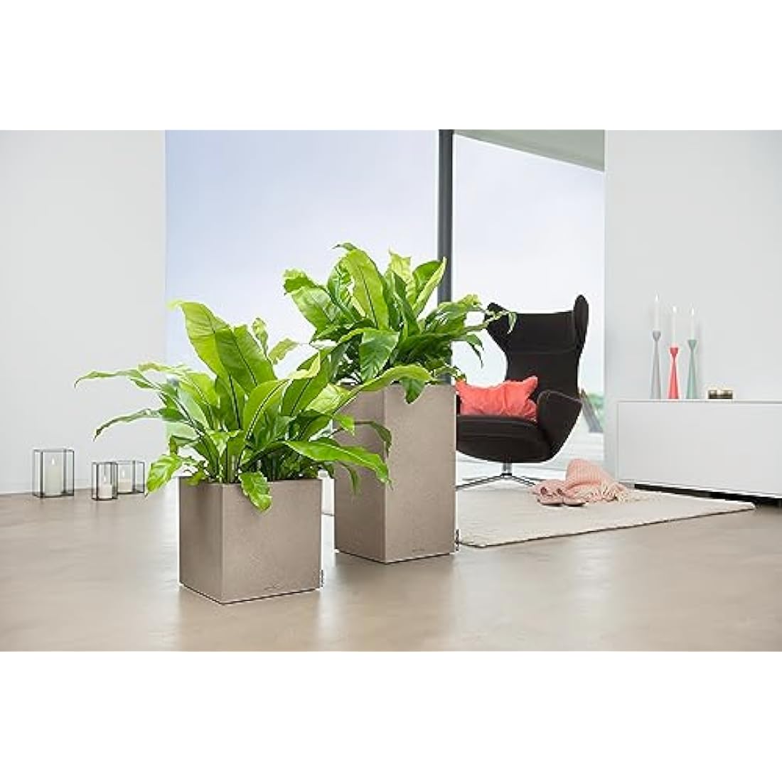 LECHUZA CANTO Stone 40 high sand beige 13621