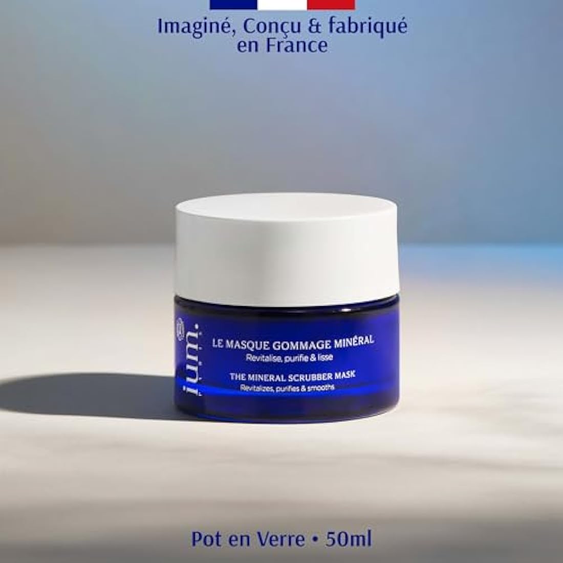 IUM Paris - 2-in-1 Face Mask & Exfoliating Face Scrub - 99% Natural Ingredients - Enriched with Silicon for Hydration and Regeneration - Organic, Vegan - Suitable for All Skin Types - 50ML