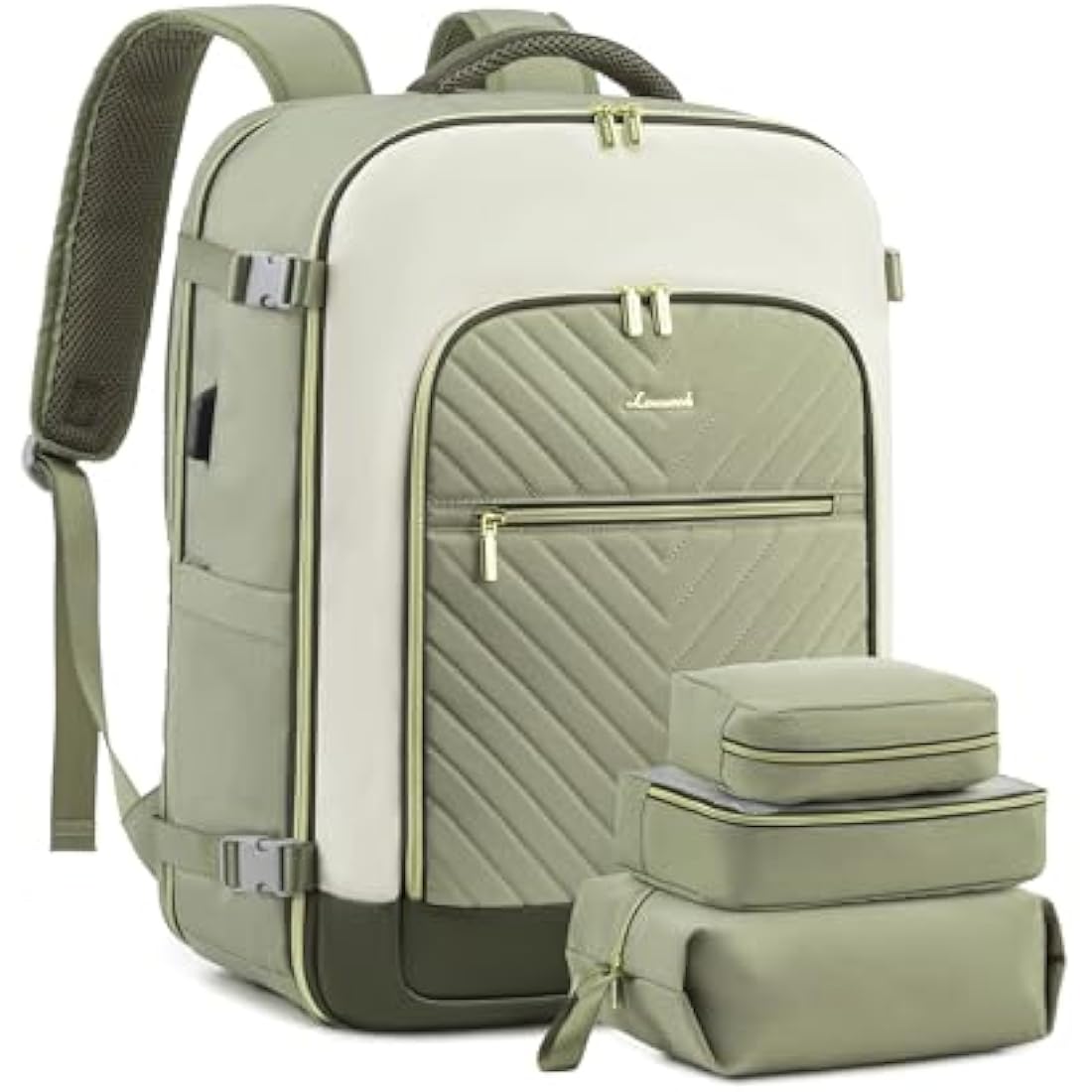 LOVEVOOK Cabin Backpack for Travelling 40L Hand Luggage Rucksack Bag for Women Waterproof Weekend Overnight Carry On Bag 17 inch Laptop Backpack Large Ladies Maternity Hospital Bag