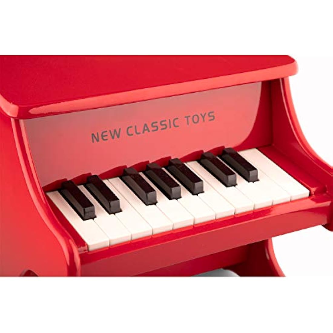 New Classic Toys 10155 Wooden Piano Book for Toddlers 3 Boys and Girls Baby Gifts, Kids Musical Instruments for Childrens Three Year Old, Piano - Red