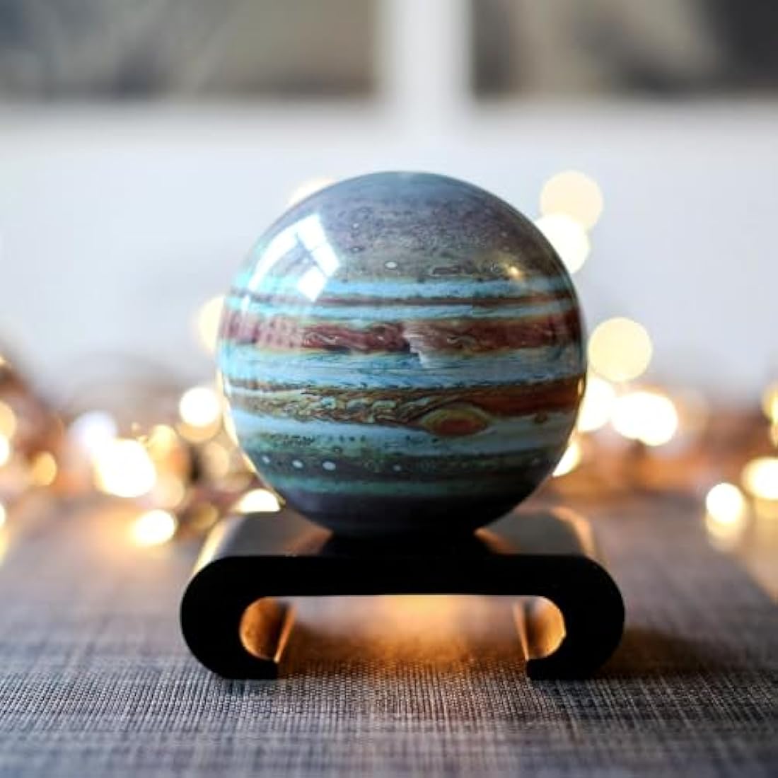 MOVA Globe Jupiter 4.5" with Base, Solar Powered Rotating Globe No Need of Battery or Chord, Unique Gift and Decoration