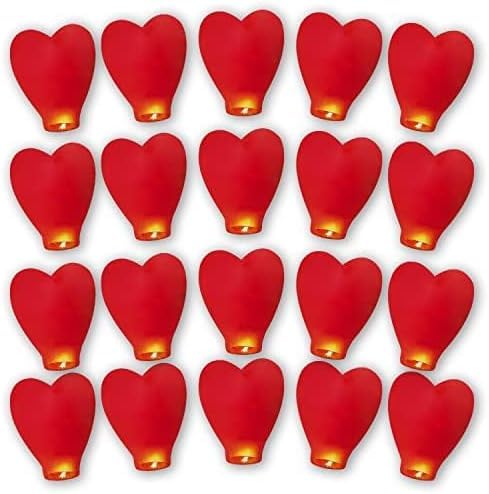 Sky Chinese Lanterns 20 Pack Sky Lanterns to Release in Memory Love Color Large Memorial Paper Lanterns Birthday Wedding Funeral Christmas to Make