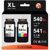COCCINK PG-540 XL CL-541 XL Replacement for Canon Pixma MG3650s Ink Cartridges, 540XL 541XL for MG3650 MG3600 MG4250 MX475 MX535 TS5150 TS5151 MG3250 MG3550 Black and Colour Printer Ink 540 and 541