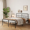 Yicensen Super King Bed Frame with Curved Headboard and Footboard 180x200 cm, Black Super King Platform Bed with Heavy Metal Slats for Stable Support, No Box Spring Needed, Noise Free, Easy Assembly