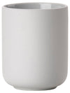 Zone Denmark Ume Stoneware/Ceramic Toothbrush Holder, Beautiful and Practical Bathroom Accessories, Diameter 8.3 cm, Height 10.3 cm, Soft Grey