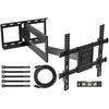 BONTEC TV Wall Bracket, Universal TV Wall Mount for 32-70 Inch, Extra Long Articulated Arm 850mm, Tilt Swivel Rotate Full Motion, VESA Wall Mount Max 400x400mm, 60kg Load