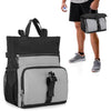 PGmoon Chalk Bucket for Climbing & Bouldering, Chalk Bag Pot with 2 Zippered Pockets, 2 Side Pockets & 4 Brush Holders.