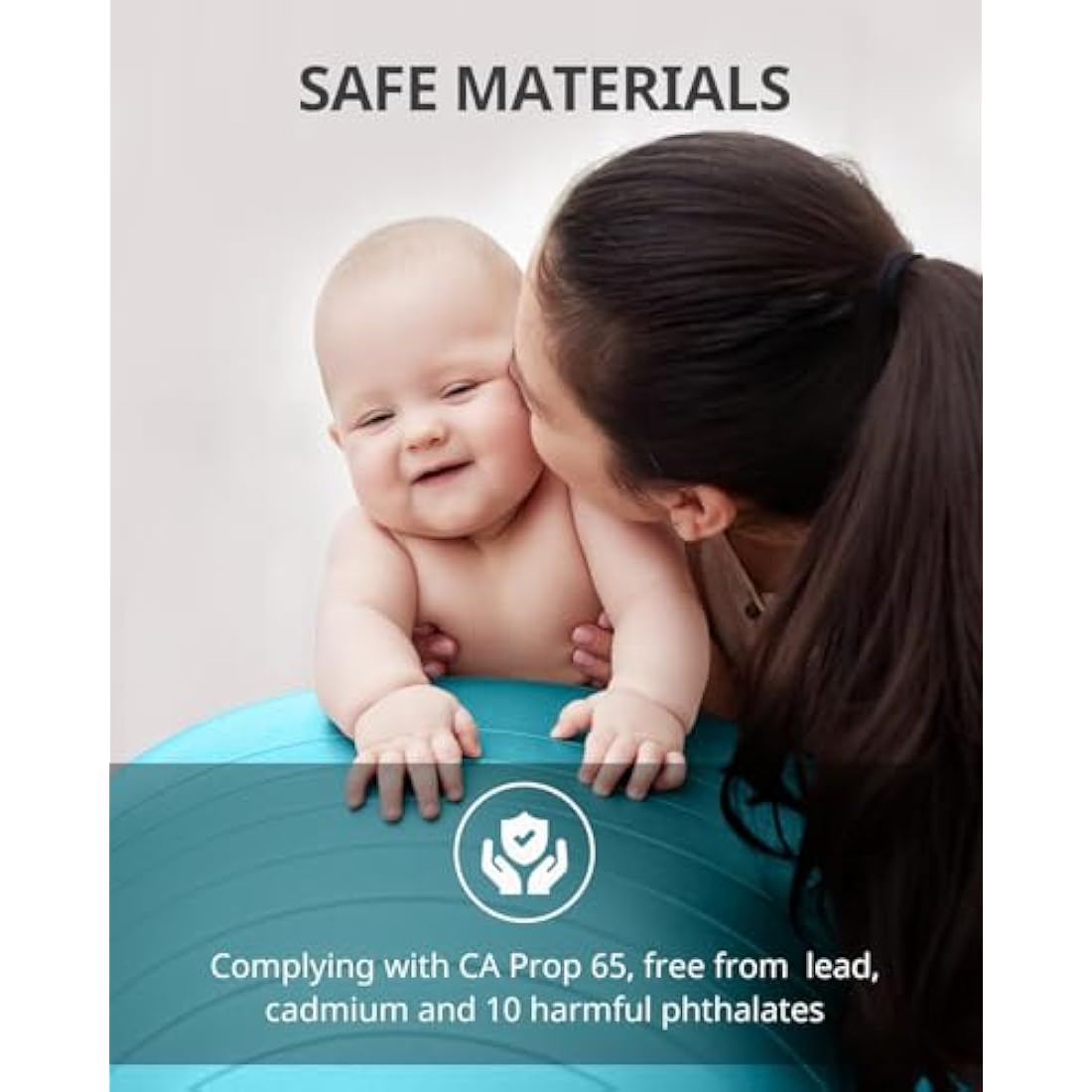 Trideer Exercise & Yoga Ball - 5 Sizes, Pregnancy & Maternity, Anti-Burst, Heavy Duty, Office Chair Ball & Gym Ball with Quick Pump