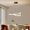 Mikeru Modern Hanging Chandelier with Memory 3000k/4500k/6500k Kitchen Island Pendant Light, Height Adjustable 1.5M Ceiling Pendant Light for Kitchen, Dining Room, Living Room, Bedroom